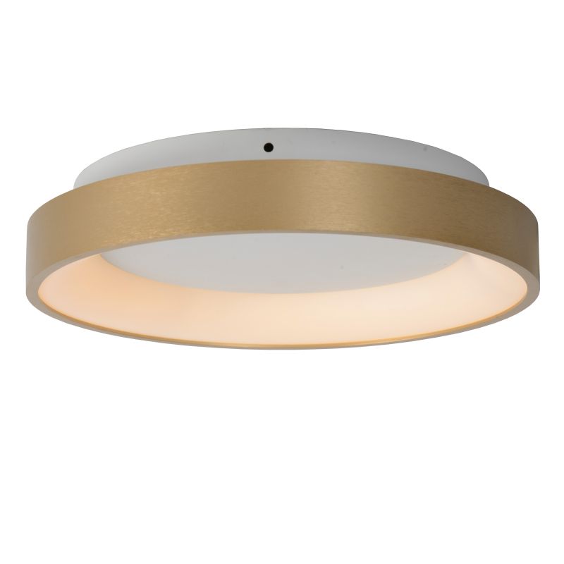 Lucide VIDAL - Zapustené stropné svietidlo - Ø 28 cm - LED Rozm. - 1x20W 2700K - Matt Gold / Mosadz